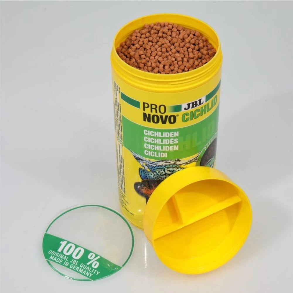 JBL ProNovo Cichlid Grano XL 1000ml - Mangime base in granuli per Ciclidi da 15 a 25cm