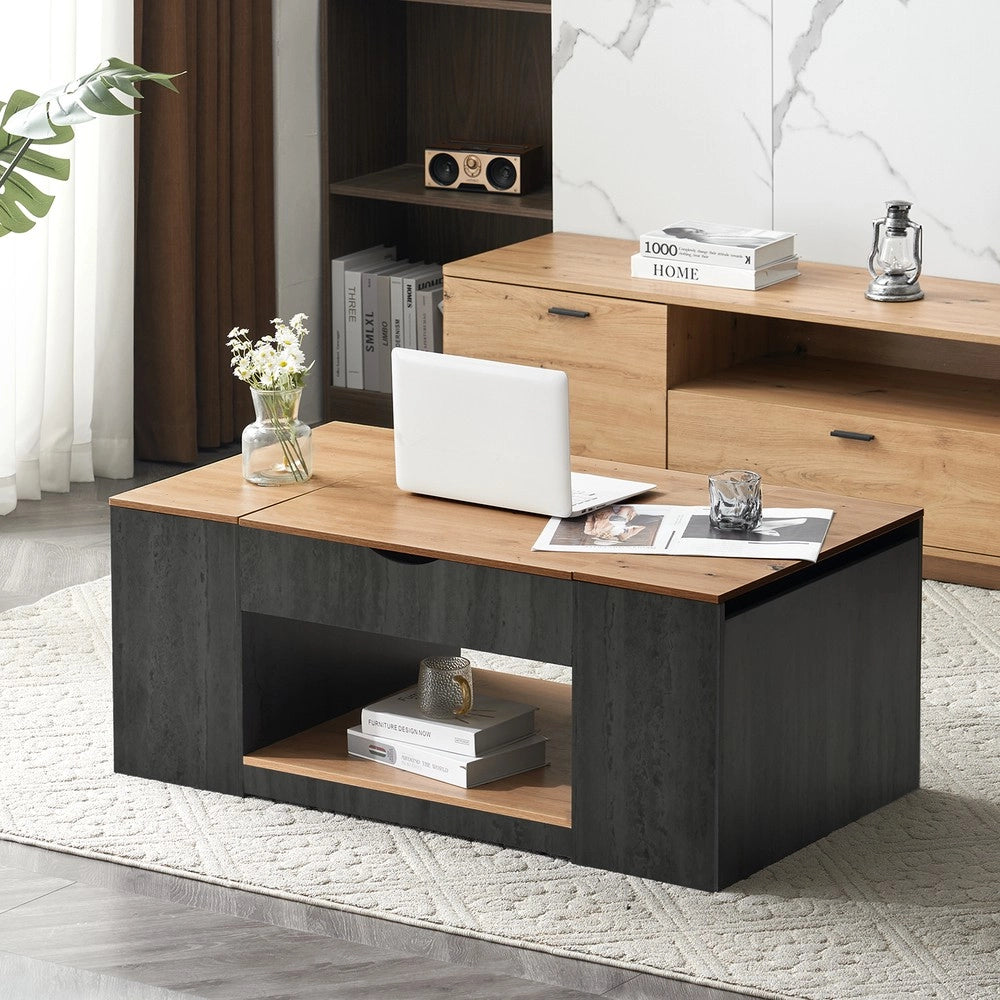 Tavolino da Caff¨¨ con Funzione Sollevabile ¨C MINIMAL ¨C Grigio, Design Moderno, 109.5 cm