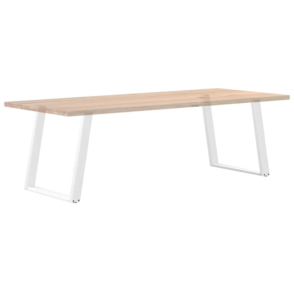 vidaXL Gambe per tavolo da pranzo a forma di U 2 pz bianche 70x(72-73) cm in acciaio