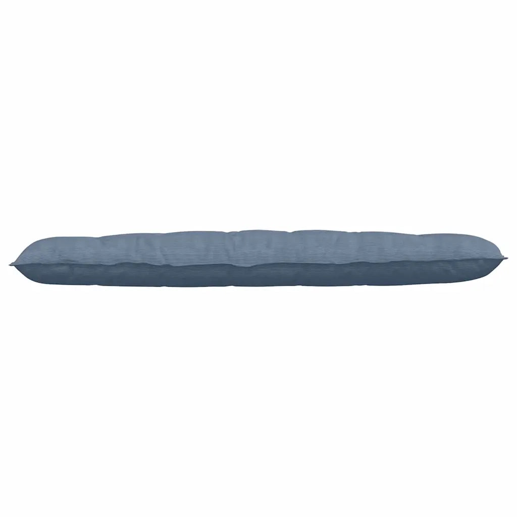 Cuscino per Schiena Blu 180 x 50 cm Tessuto in Cords