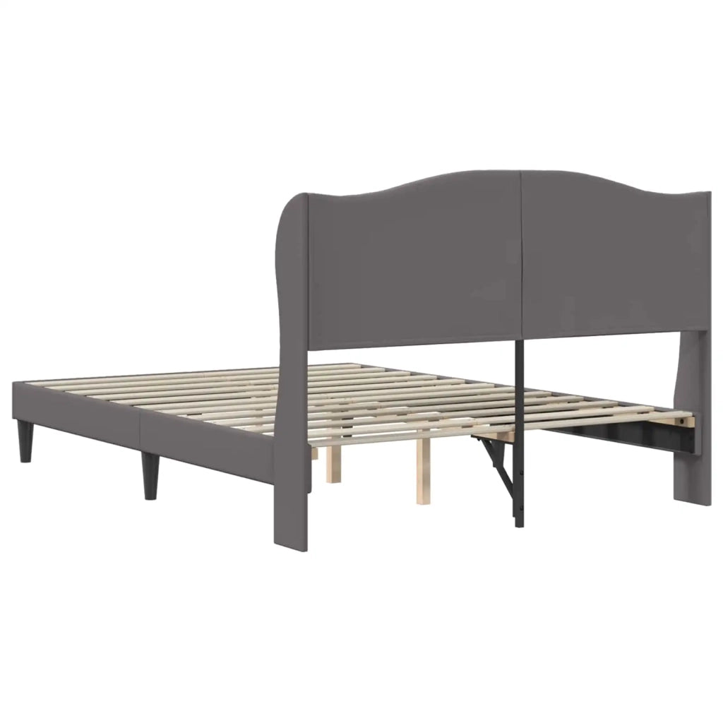 Struttura del letto con testiera Grigio 120 x 190 cm Similpelle 42027846