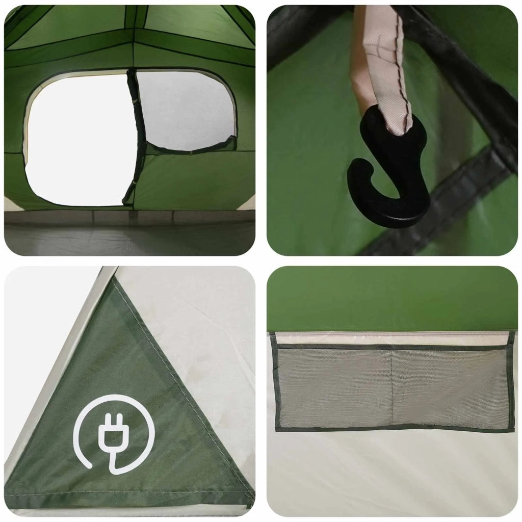 Tenda Istantanea Verde 365 x 280 x 200 cm Poliestere e Acciaio 42028703