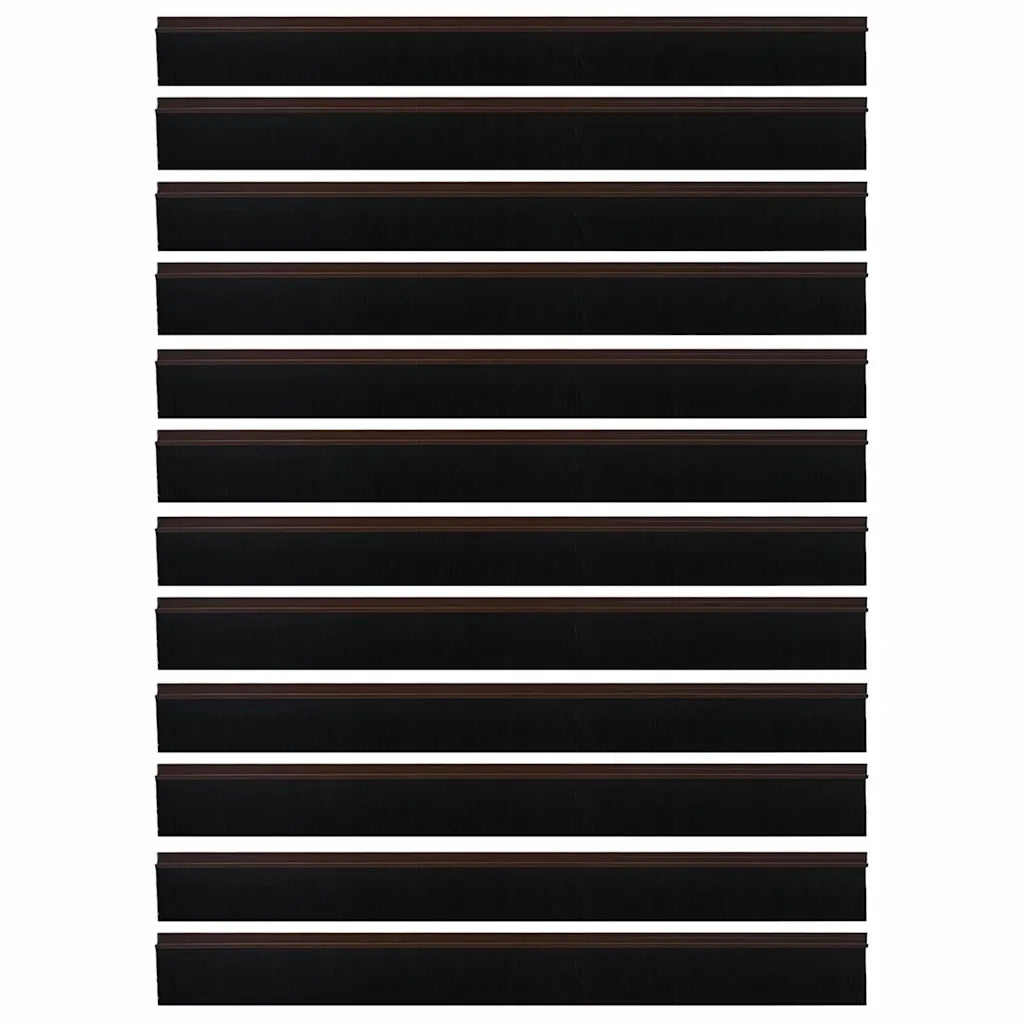 Spazzole per porte autoadesive 12 pcs Marrone 100 cm