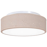 Lampada da soffitto moderna con faretto orientabile 38 x 38 x 13,5 cm in tessuto tortora 02_0058432