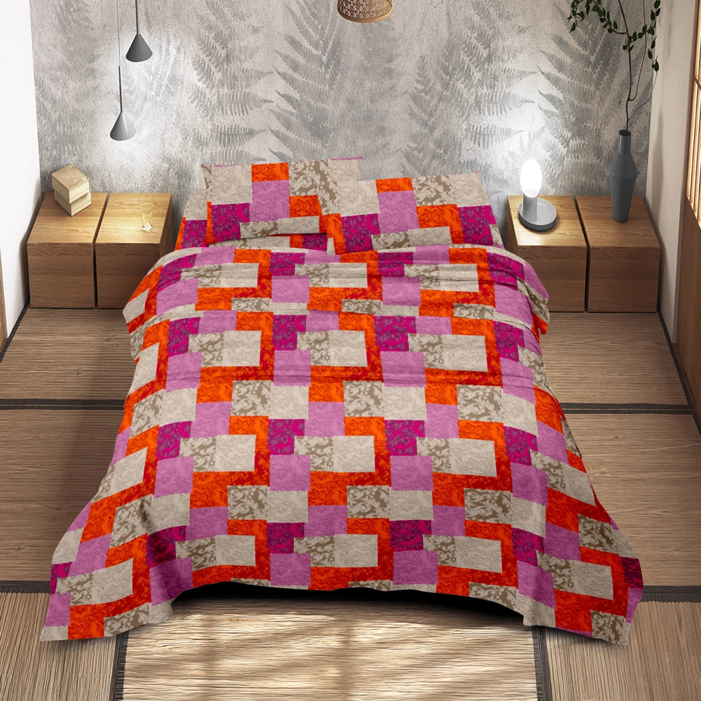 Completo Letto Matrimoniale No Stiro Set Lenzuola In Morbida Microfibra Anallergica Lenzuolo Sotto Con Angoli Elastici Fino 30 Cm, Lenzuolo Teso Sopra 2 Federe Prodotto Italiano  Ornamental