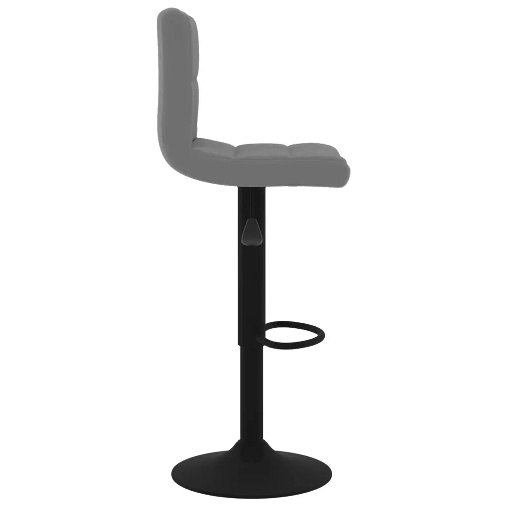 Sgabello da Bar Grigio Scuro in Velluto 334295