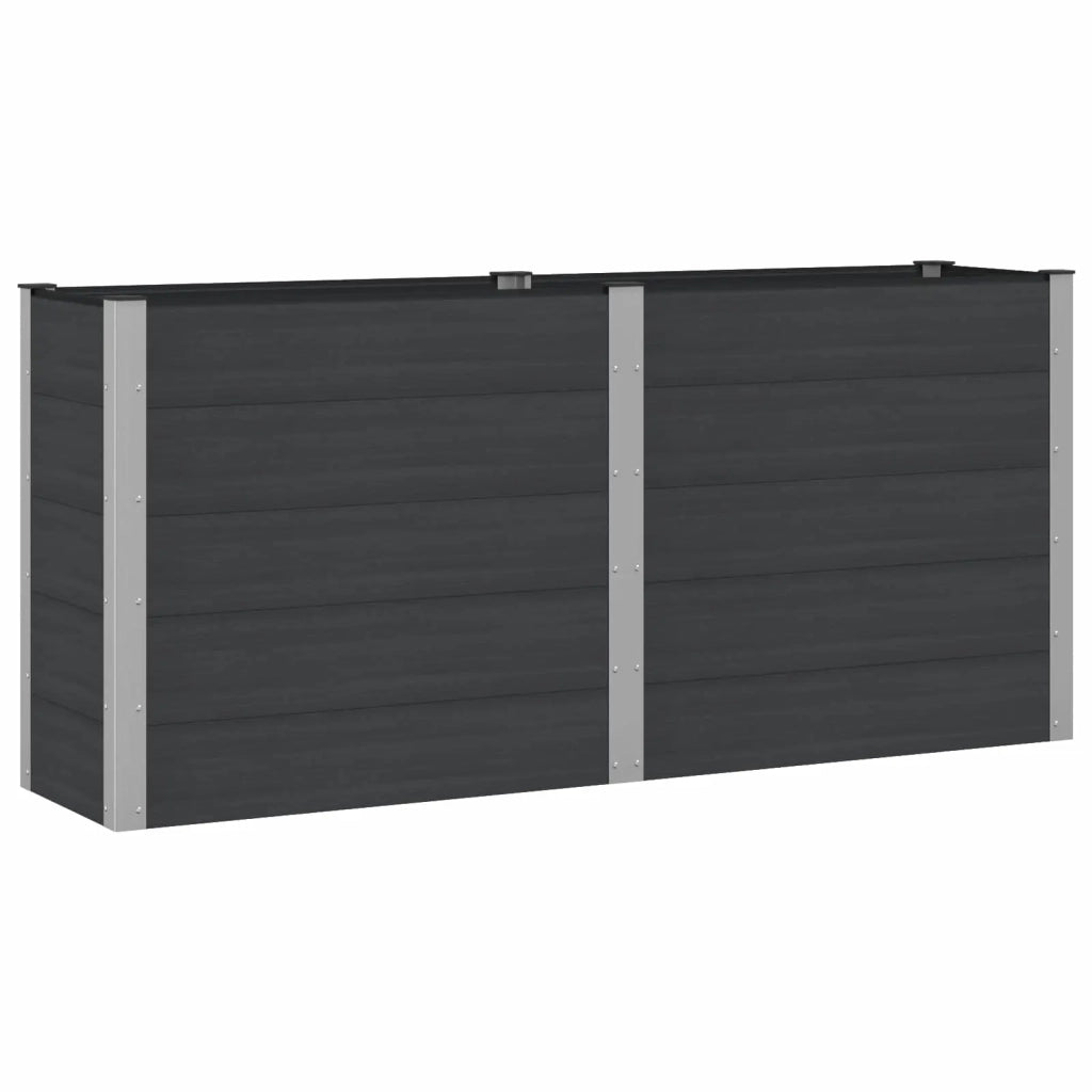 Letto rialzato da giardino Nero 200 x 50 x 91 cm 42038985