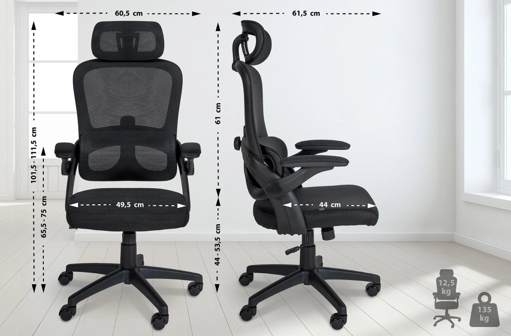 Sedia da ufficio Garston nero