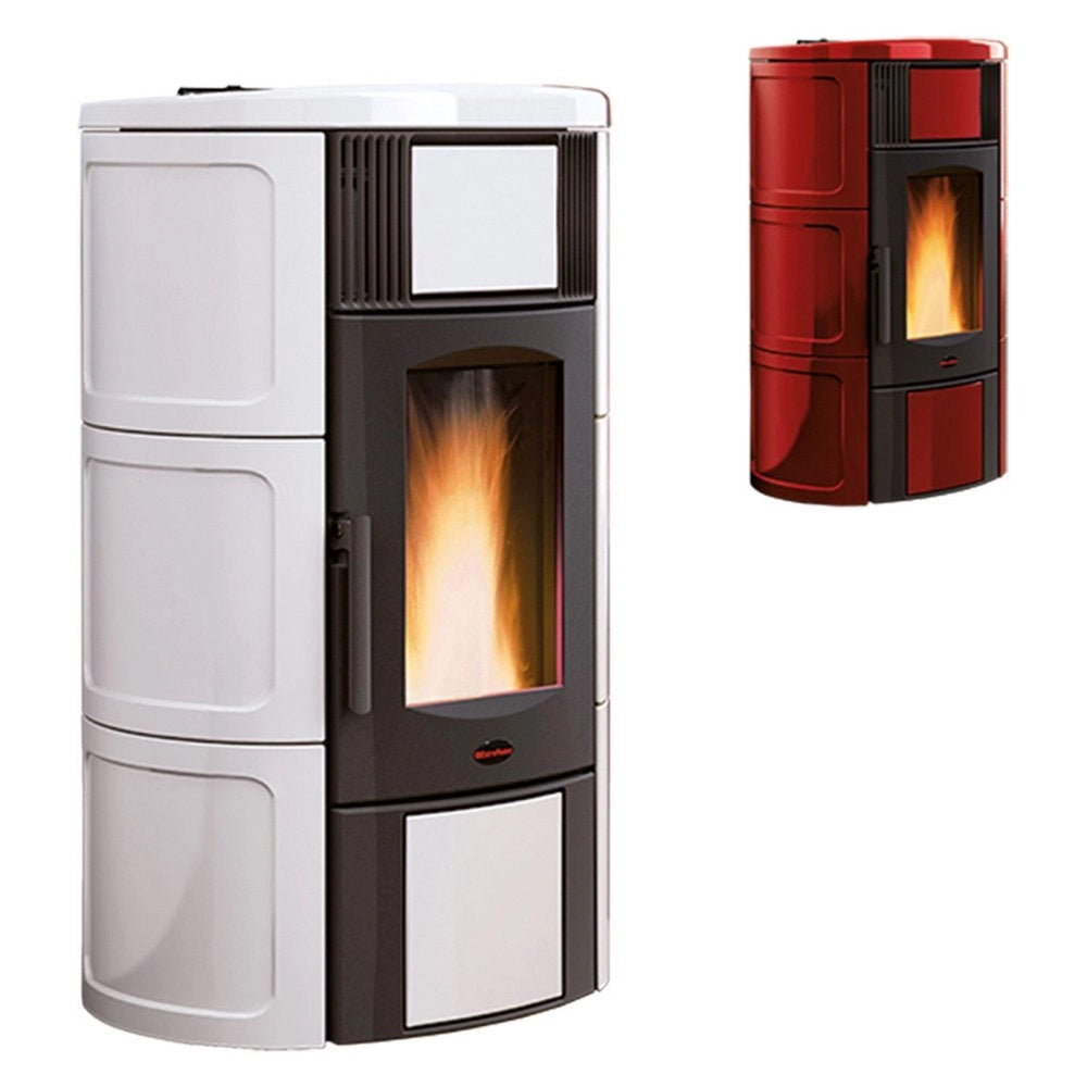 1pz termostufa a pellet 'iside idro' 2.0 colore bianco cod:ferx.7001441nlm