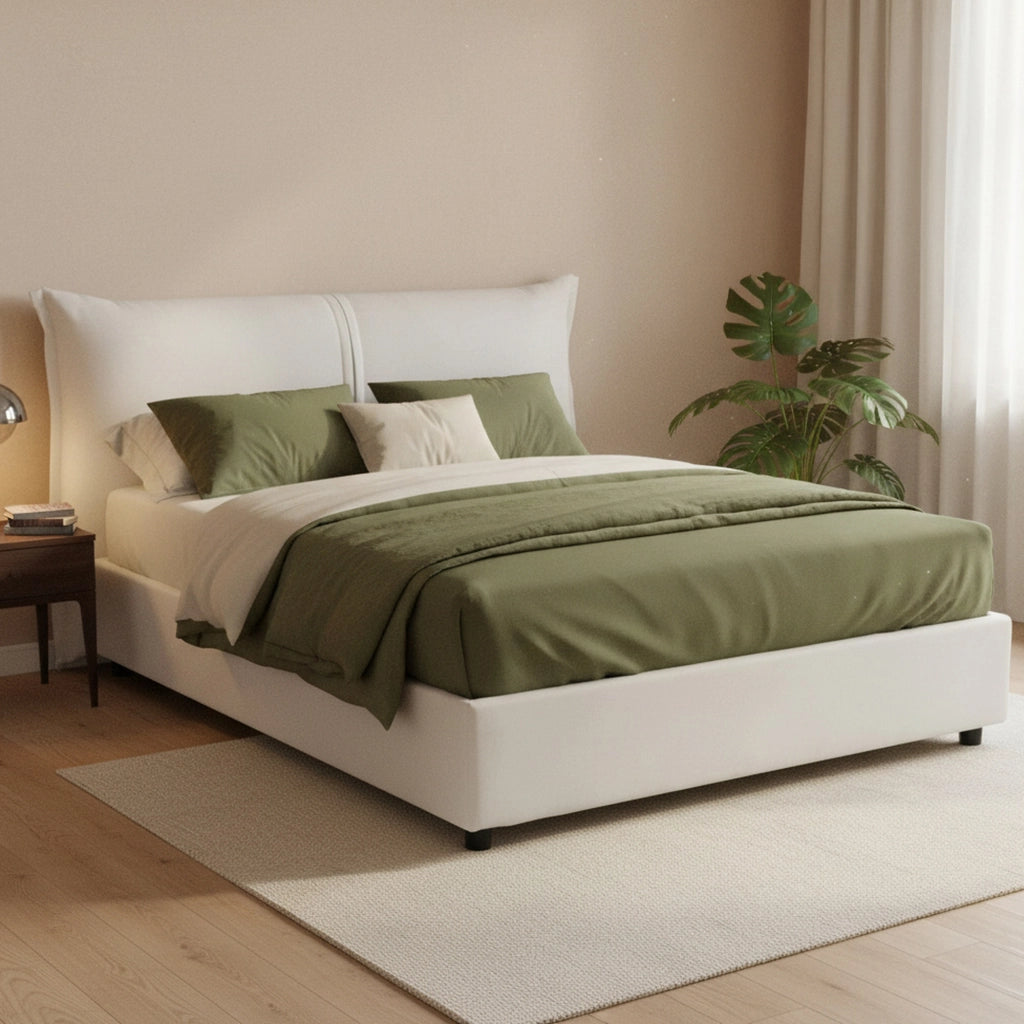 Letto Matrimoniale Aldus, Letto Matrimoniale Materasso Incluso Made in Italy, Bianco