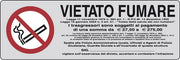 ETICHETTA ADESIVA 150X50 VIETATO FUMARE- 10,0 pz