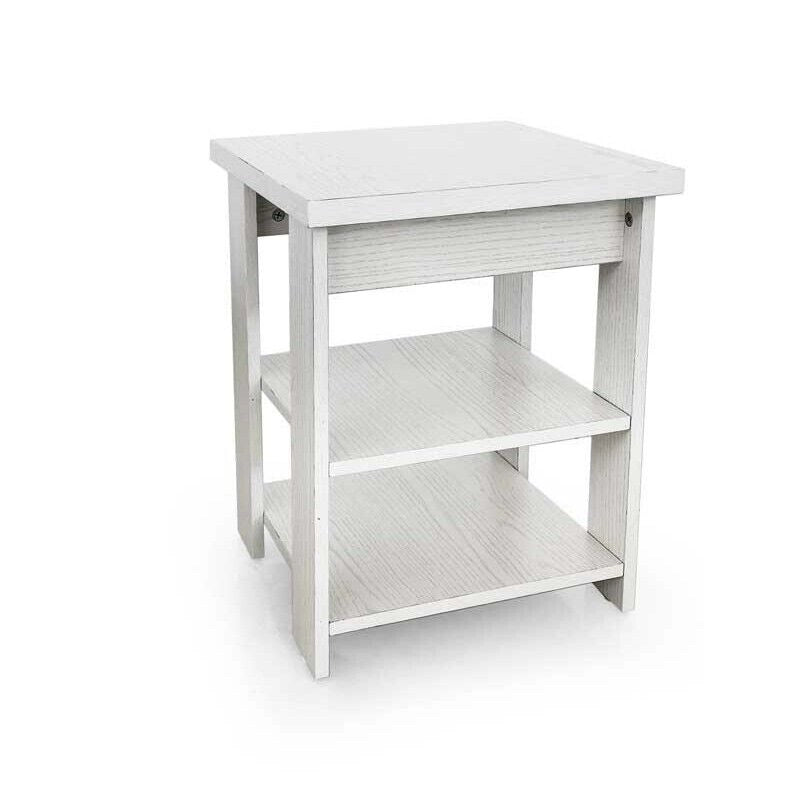 TAVOLINO IN LEGNO  40X40X50CM  COLORE BIANCO