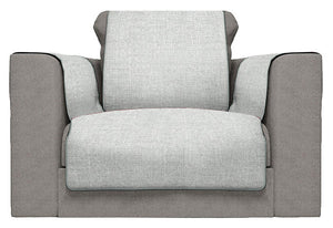 Copridivano con Copri Braccioli Seduta 125 cm in Poliestere Grigio