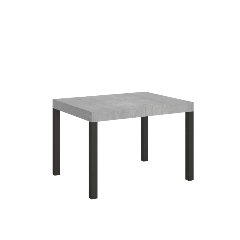 Tavolo allungabile 80x120/204 cm Everyday telaio Antracite - Cemento
