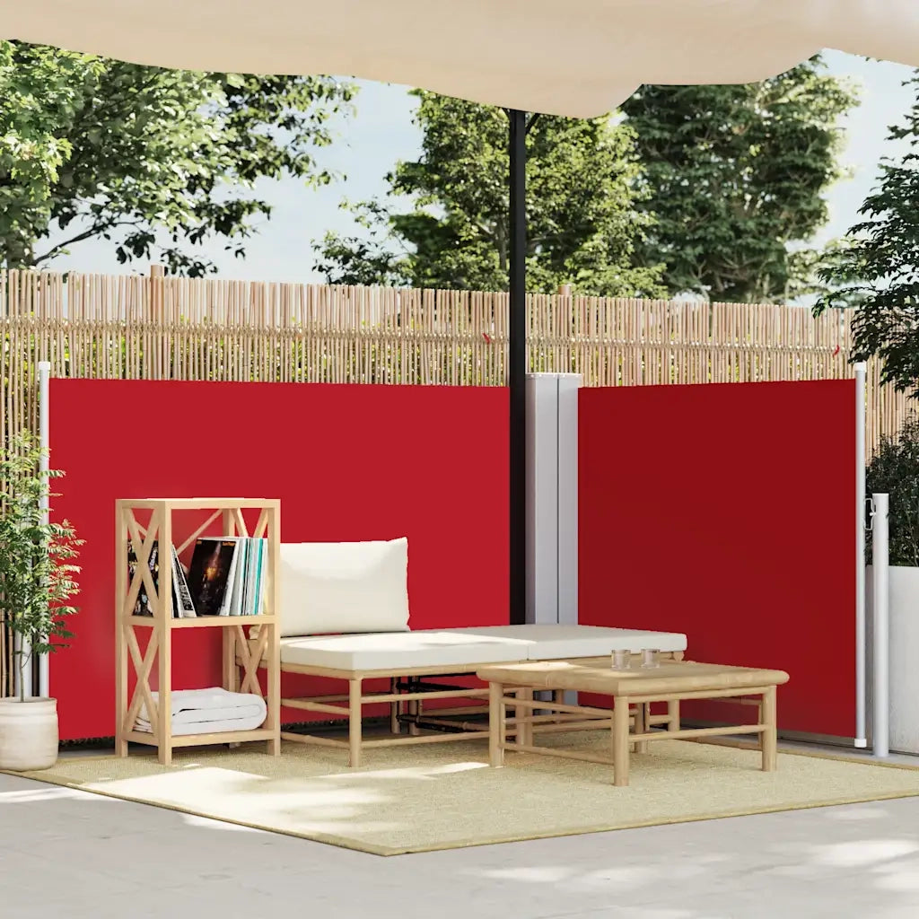Tenda da Sole Laterale Retrattile Rossa 120x1000 cm