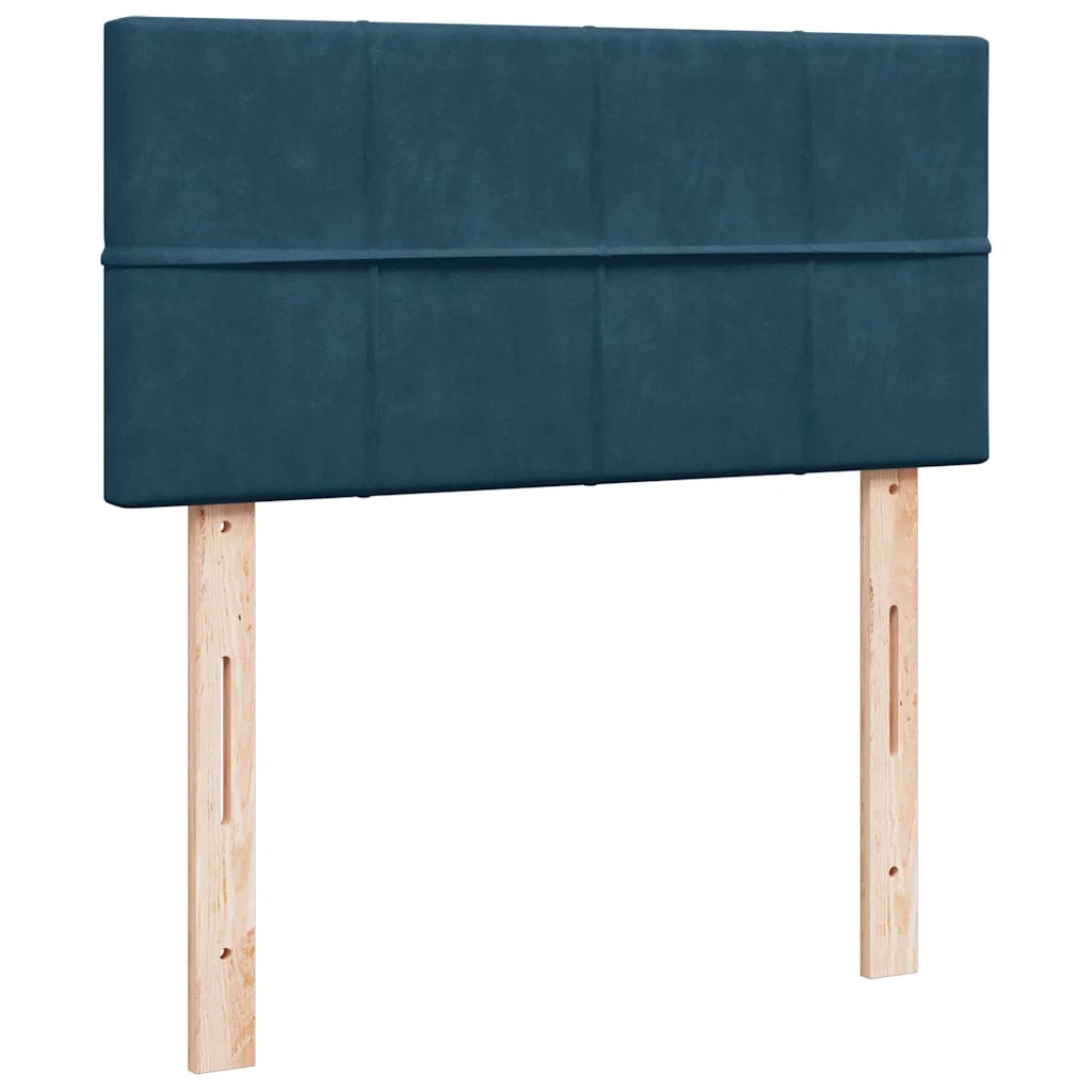 Giroletto a Molle con Materasso Blu 100x200 cm in Velluto