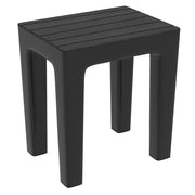 Sgabello bagno woody multiuso effetto legno l38xp29xh41,5cm nero in pp