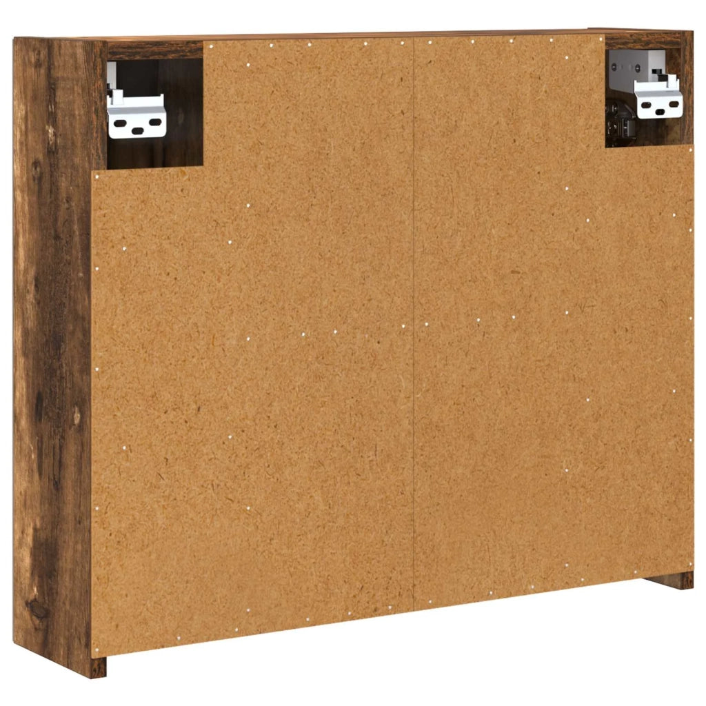 Mobiletto per specchio da bagno Rovere fumé 60 x 14,5 x 50 cm