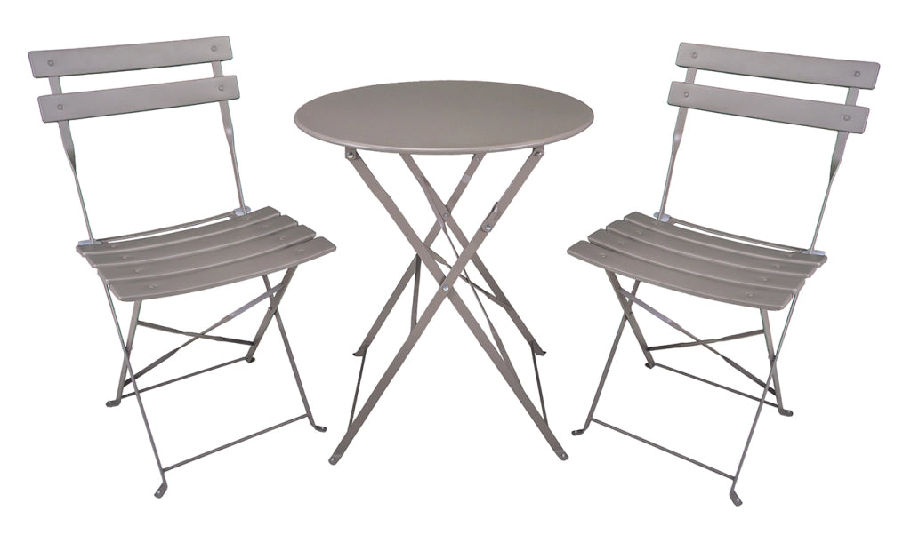 Set tavolo e sedie da giardino pieghevoli tortora – Positano TRSP03PO