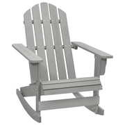 Sedia a Dondolo da Giardino in Legno Grigia cod mxl 17170