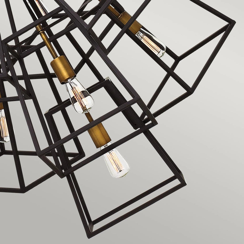 Lampadario moderno Fulton bronzo/ottone 7xE27 Hinkley