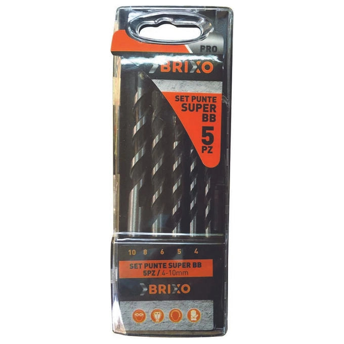 Brixo Set Punte Super Bb 4-10Mm Pz.5