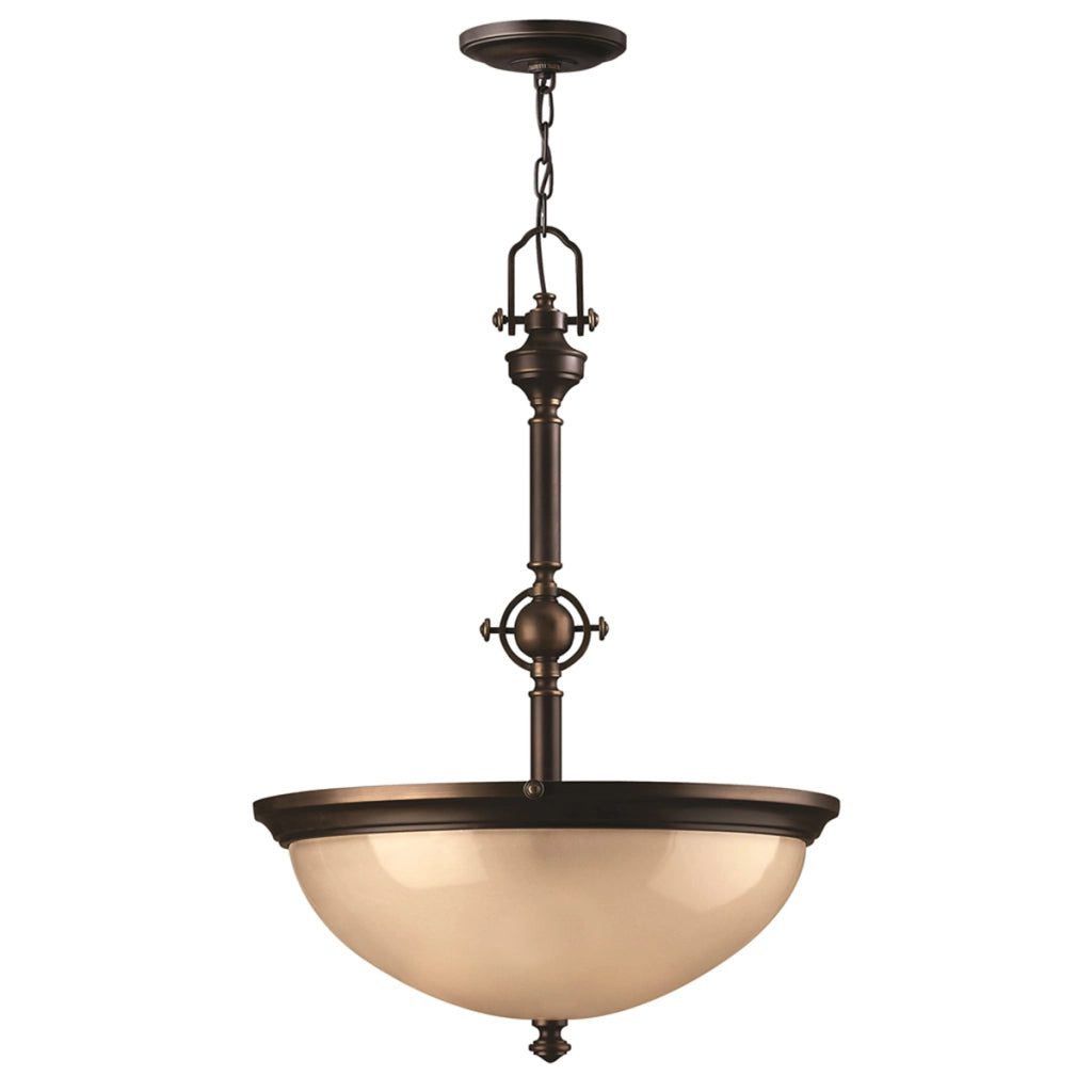 Lampada a sospensione Mayflower bronzo antico 3xE27 Hinkley