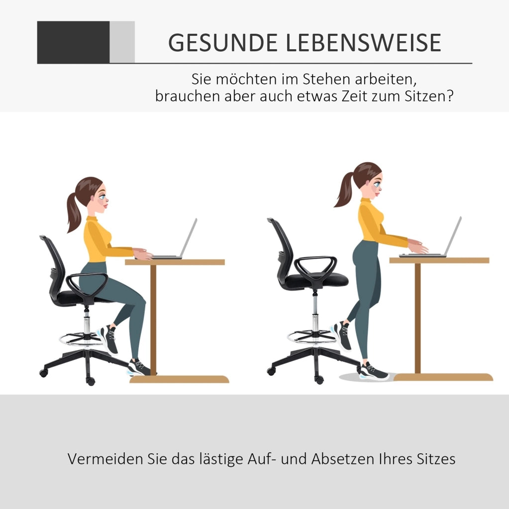 Sedia da ufficio ergonomica regolabile con poggiapiedi