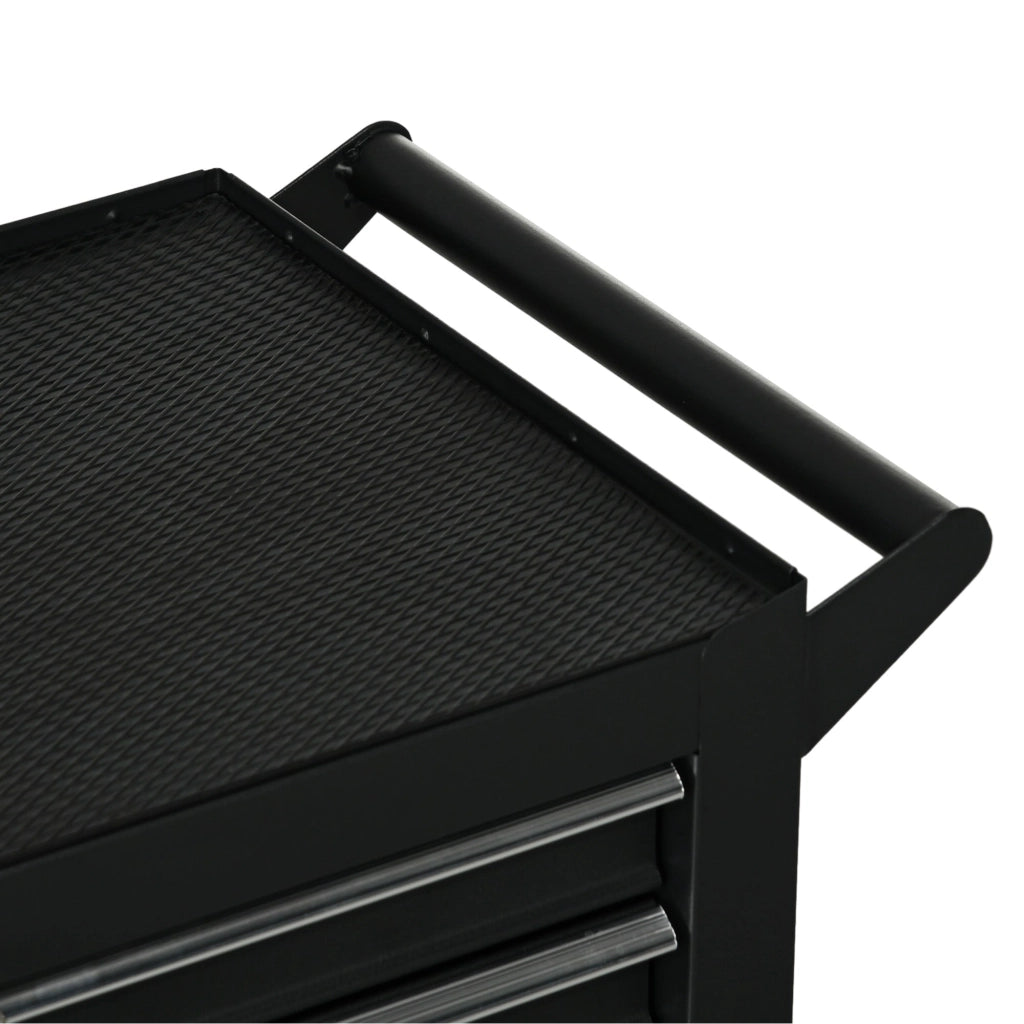 Carrello Porta Utensili da Officina con 7 Cassetti Serratura con Chiavi 69x33x75 cm Nero