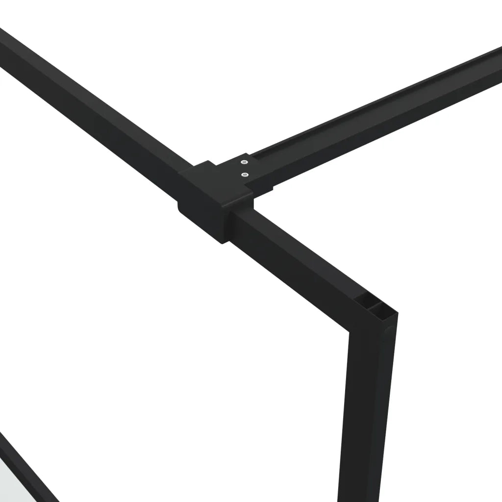 Parete Doccia Walk in Nera 90x195 cm Vetro Semi Smerigliato ESG 152126