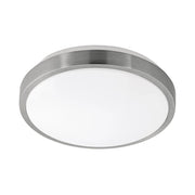 Plafoniera Classico Competa 1 Acciaio Bianco Luce Led Integrato 15,6W