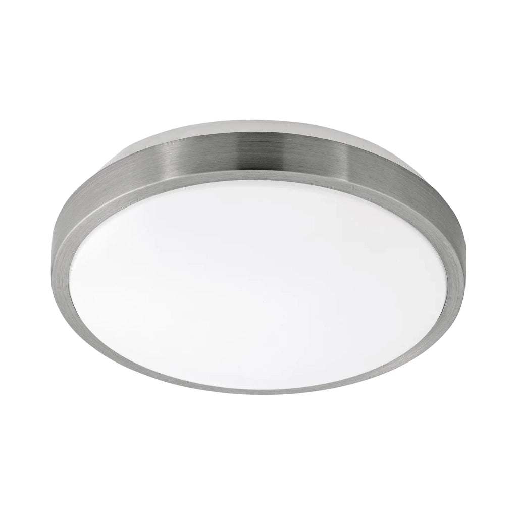 Plafoniera Classico Competa 1 Acciaio Bianco Luce Led Integrato 15,6W