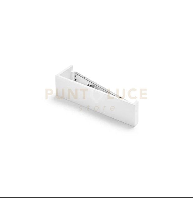 Applique TEOS Parete 2 Luci bianca in gesso doppia emissione attacco G9 34cm