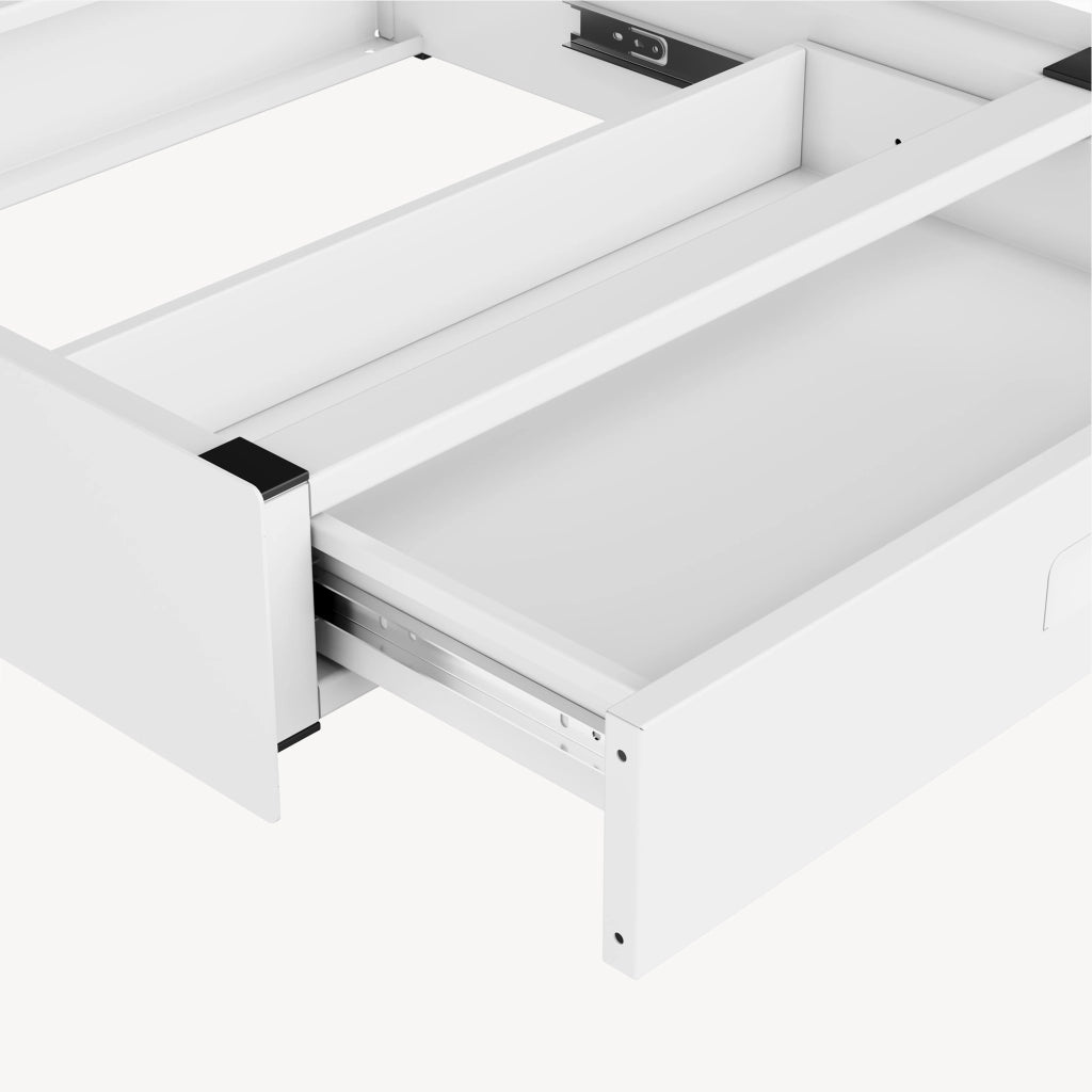 Kit di Sovrapposizione Buxton per Lavatrice e Asciugatrice con Cassetto - Bianco [en.casa]