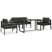 Set divano 5 pezzi con cuscini in alluminio antracite 02_0013554