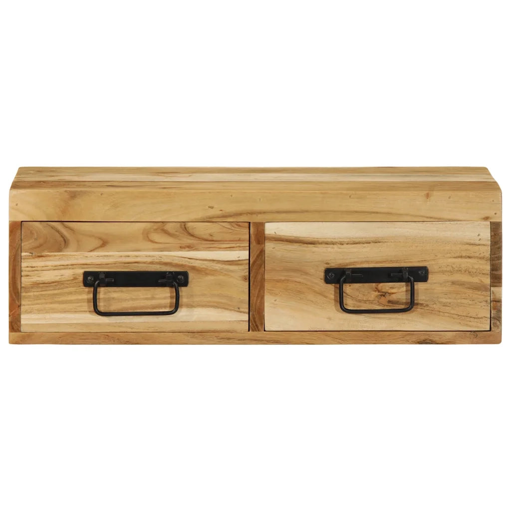 vidaXL Mobile TV a Parete 60x30x19 cm in Legno Massello di Acacia