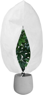 Protezione per piante in inverno, 85g/m² Protezione invernale per piante all'aperto, Protezione dalla nebbia per piante, Sacchetto di protezione per piante con cerniera a zip e corda per piantine (80x120cm)