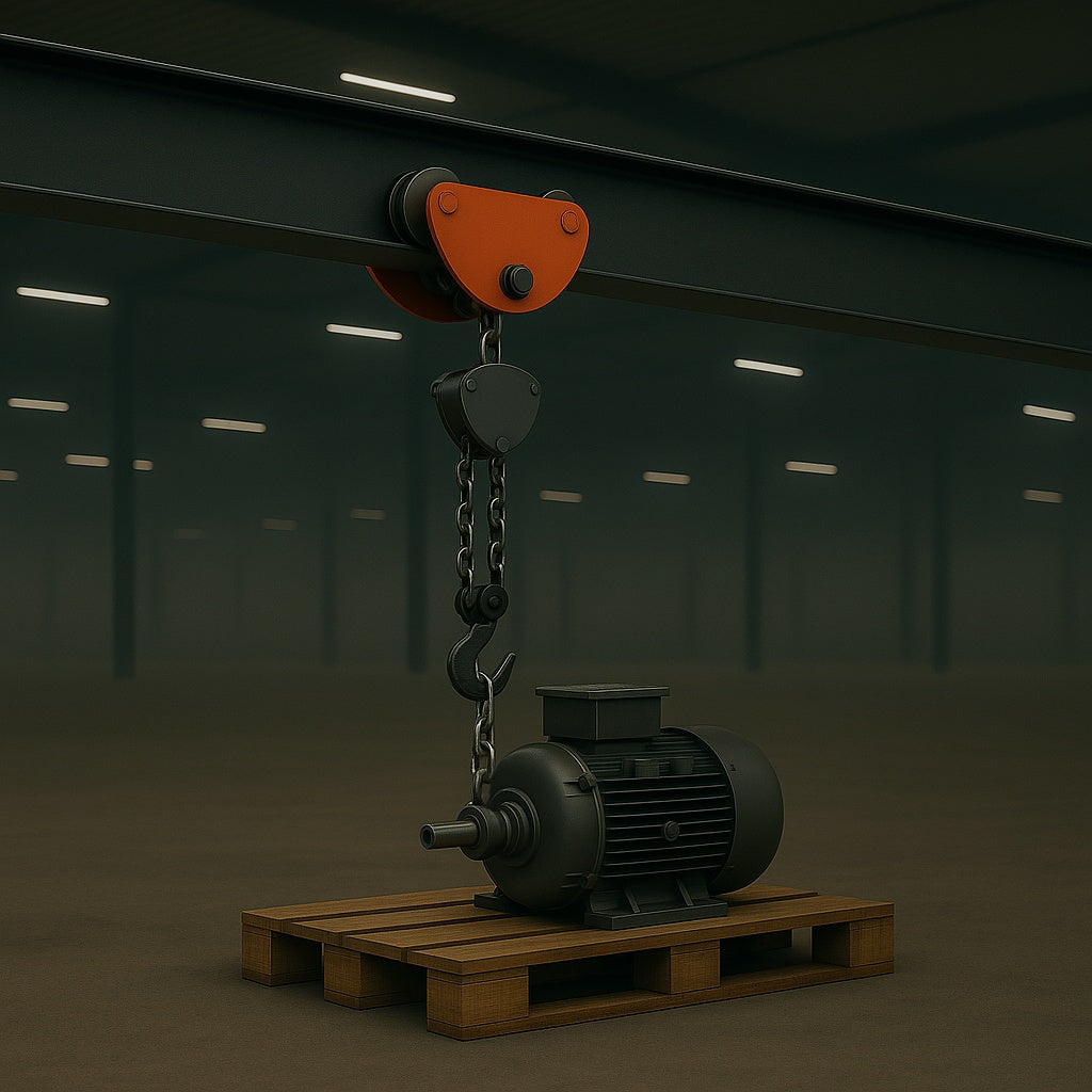 Carrello porta paranco a spinta Max 1000 kg Regolabile 75-125mm