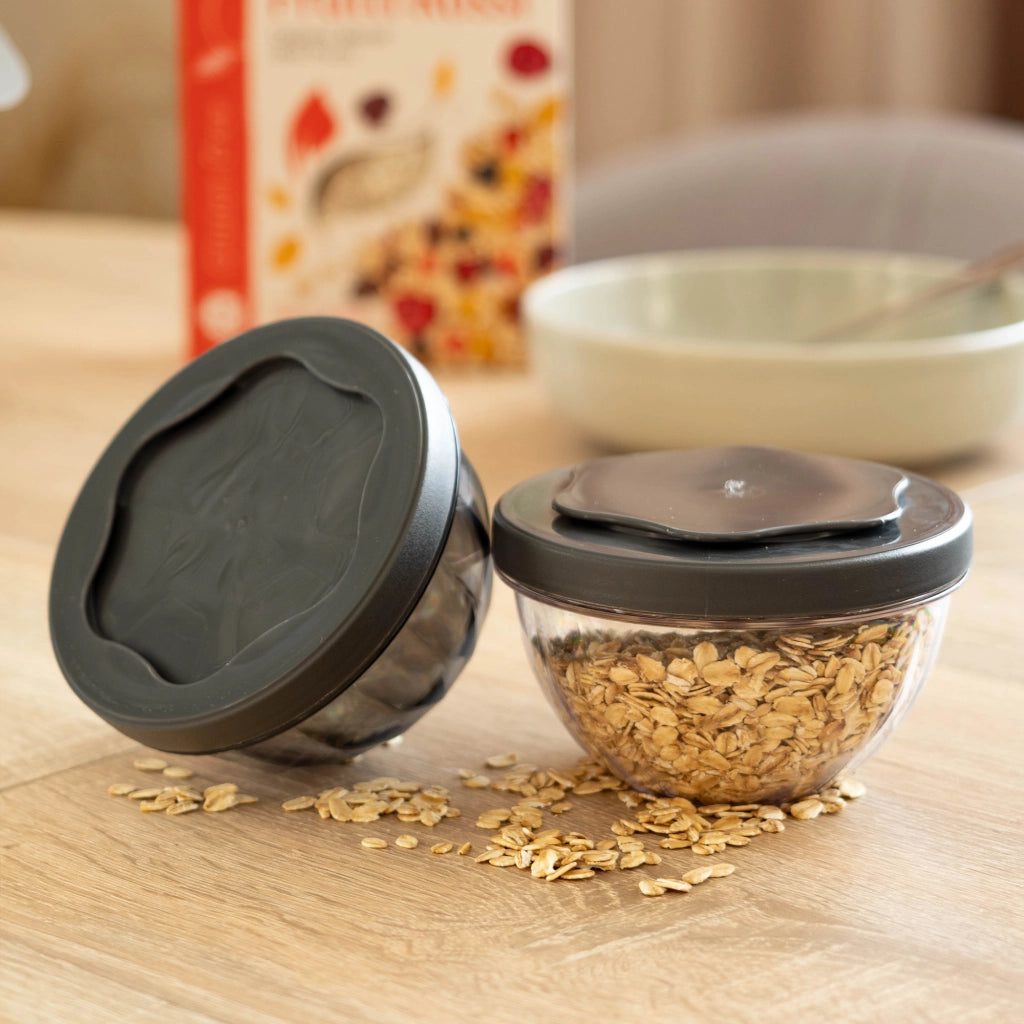 Contenitore KADAX per muesli, yogurt, frutta, insalata, fiocchi d'avena 700 ml, portapranzo 2 in 1