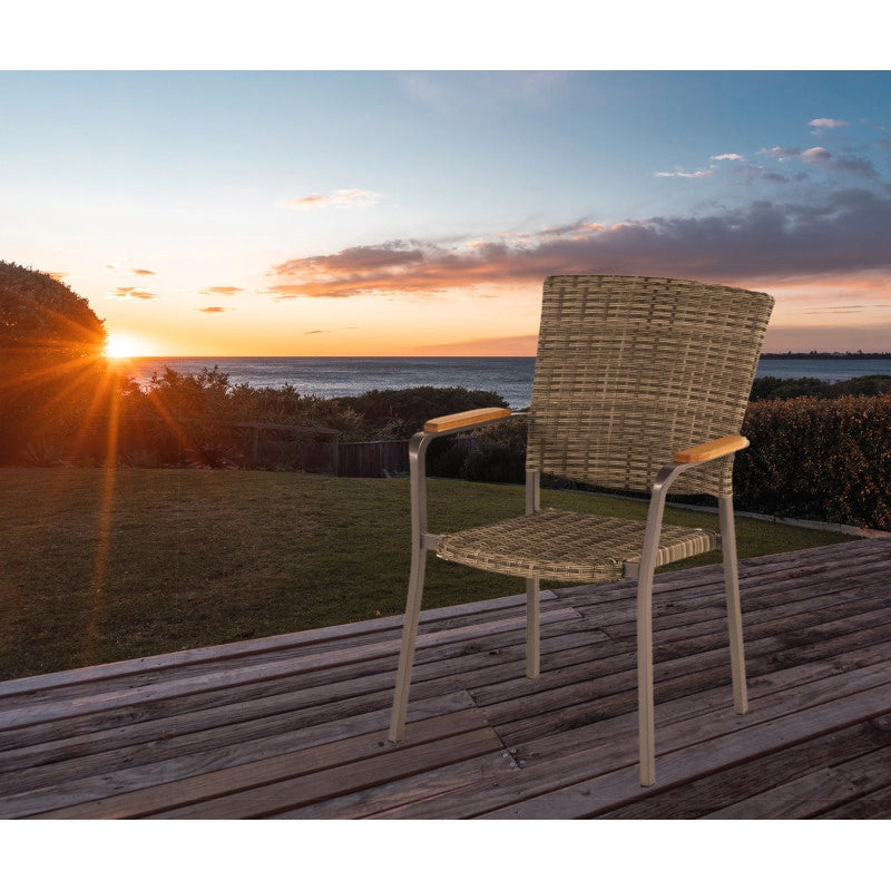 Sedia da pranzo SINTRA Dining Alu Rattan - HARTMAN
