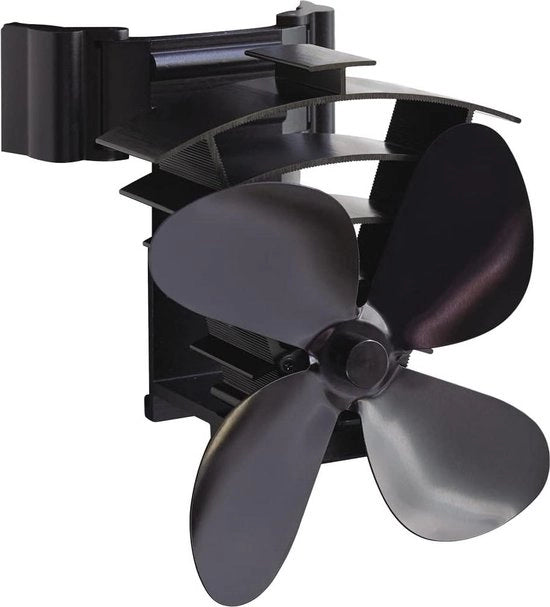 Ventilatore a calore con funzione di riscaldamento a telescopio con camino magnetico nero 200 mm - Efficienza e Sostenibilità