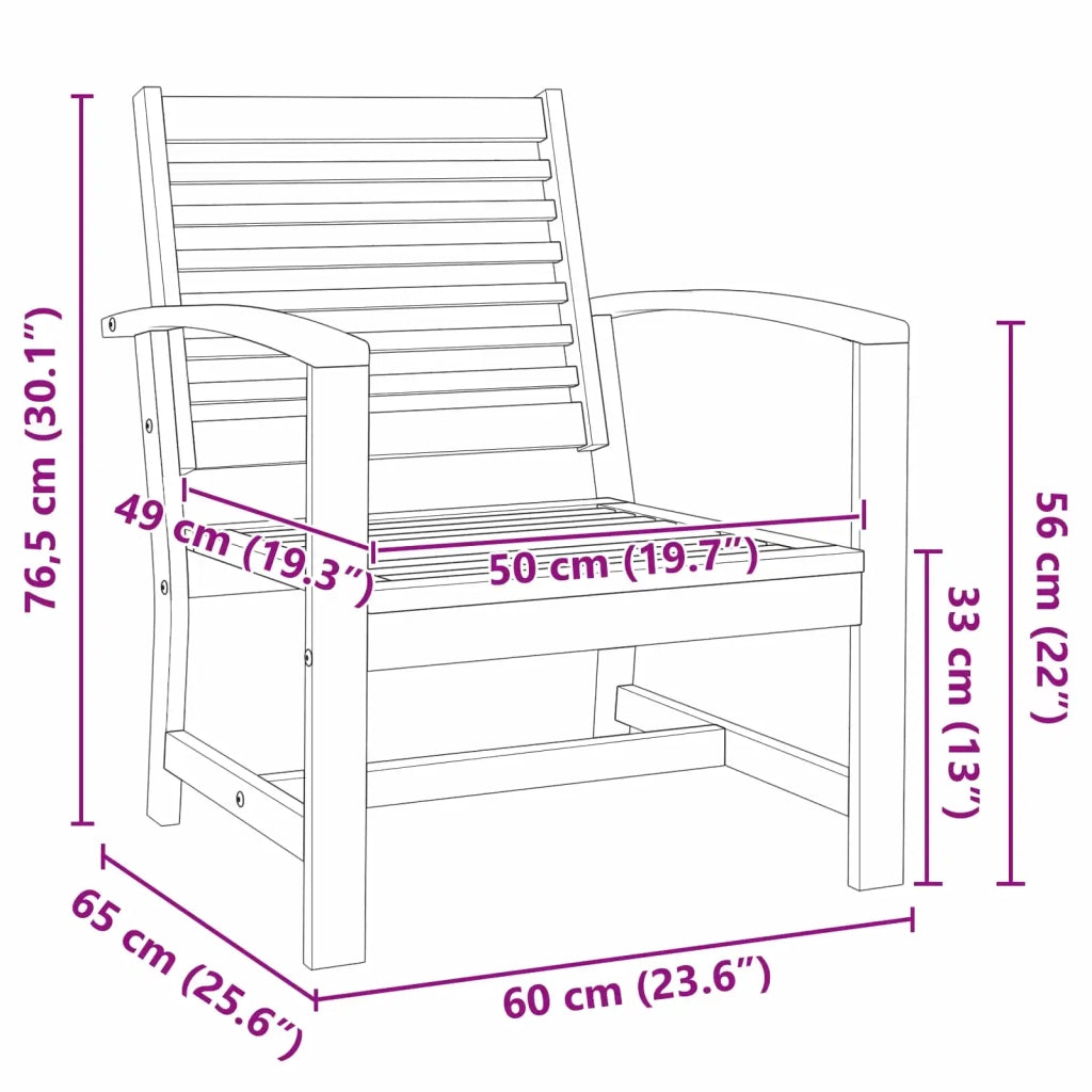 Sedia da esterno-Sedia da patio 2 Pezzo Marrone 65 x 60 x 76,5 cm Legno di teak solido