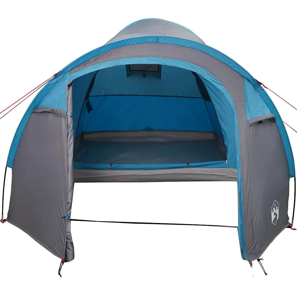 Tenda a Cupola con tetto-Tenda da campeggio Blu 384 x 254 x 170 cm