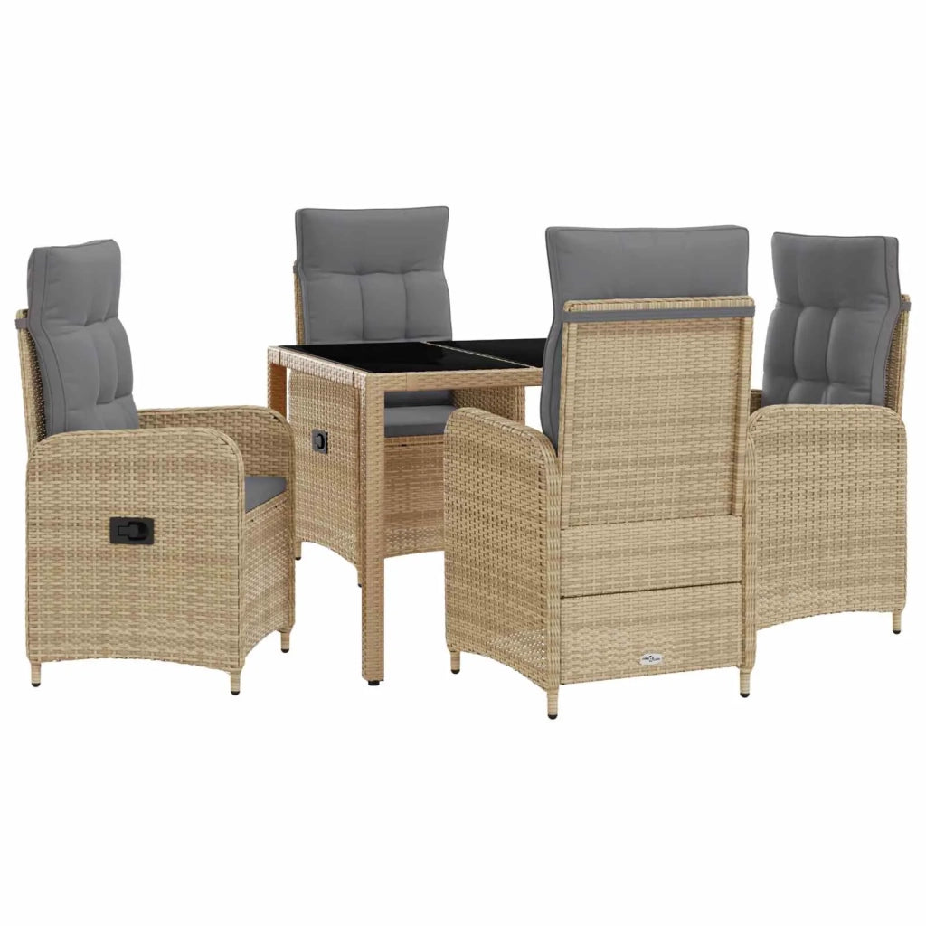 Set da pranzo per esterni 5 pcs Beige e Grigio Chiaro 3422335