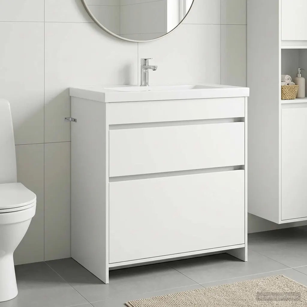 Mobiletto da Bagno Sotto Lavabo Bianco 78,5 x 37,5 x 81 cm 890736