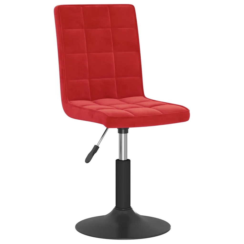 Sedie da Pranzo Girevoli 4 pz Rosso Vino in Velluto 3089295