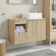 Set di mobili per il bagno 2 pz Rovere Sonoma 3404046