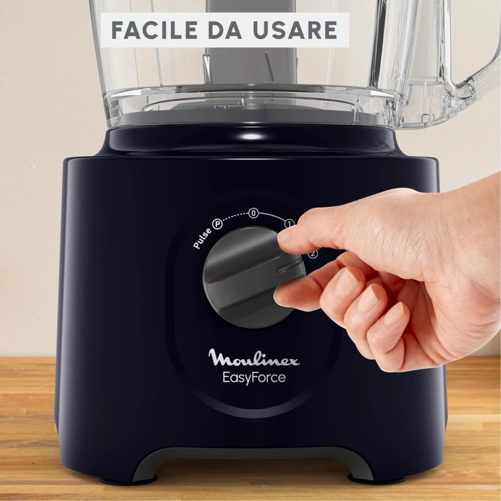 Moulinex FP242810 robot da cucina 800 W 2,4 L Nero, Trasparente