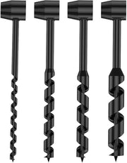 Kit per foratura a mano a 4 teste, chiave a mano per foratura, punteruolo, chiave per settantotto, attrezzo, attrezzo da campeggio, attrezzo da caccia, adatto per campeggio, attività all'aperto, escursioni, lavorazione del legno