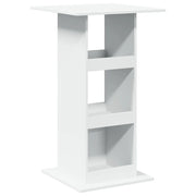 Tavolo Bar con Portaoggetti Bianco 60x60x102 cm in Truciolato